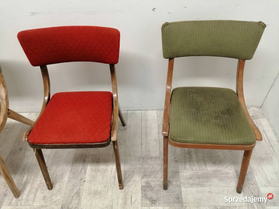 krzesło krzesła prl skoczek komplet do salonu Radomsko sprzedam