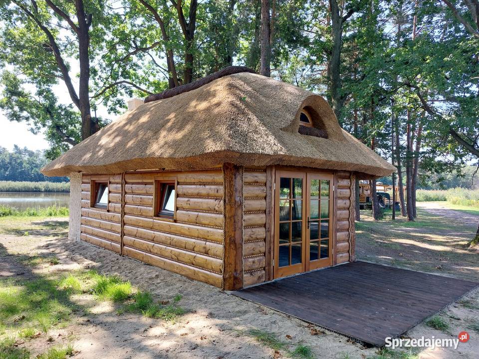 Altany domki dachy kryte trzciną strzechą śląskie