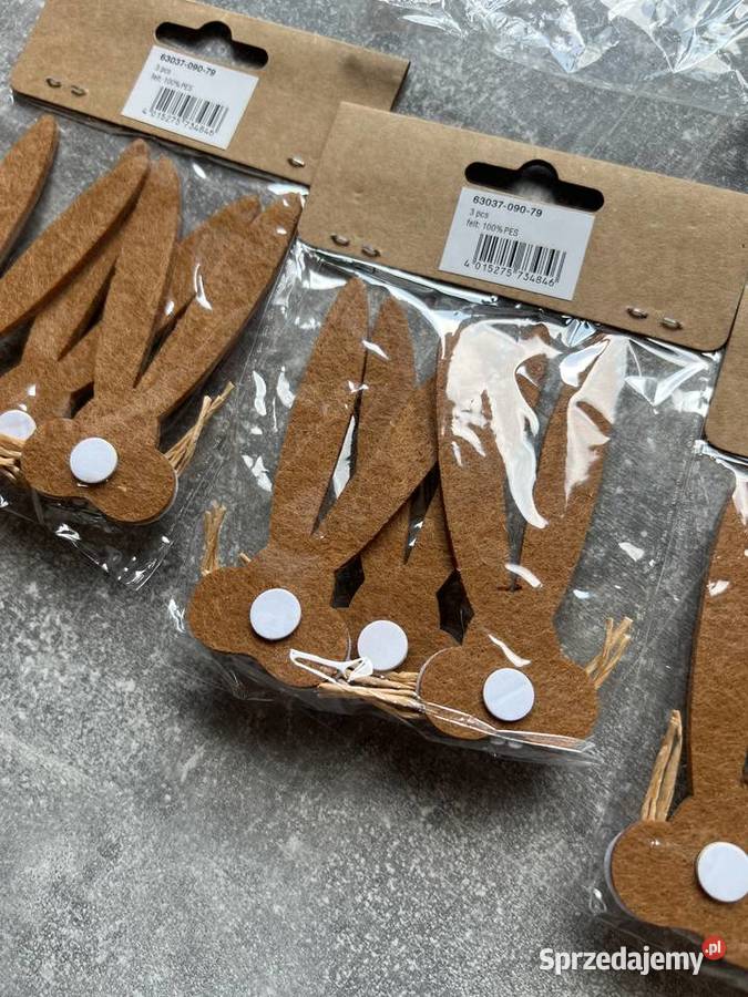 Zestaw 3x3 ozdobne króliki zające na taśmę Jasło