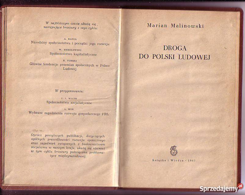 8108 DROGA DO POLSKI LUDOWEJ MARIAN MALINOWSKI Czyrna sprzedam