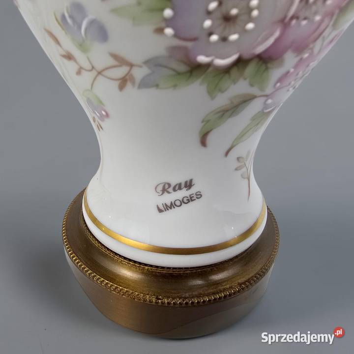 Lampka stołowa Ray Limoges Francja połowa XXw Bronisze
