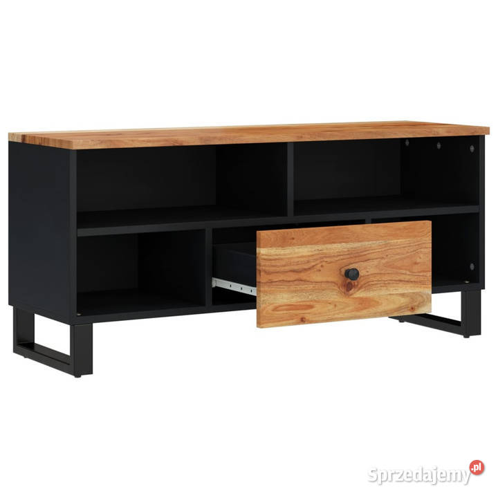 Szafka RTV 100x33x46 akacja i materiał