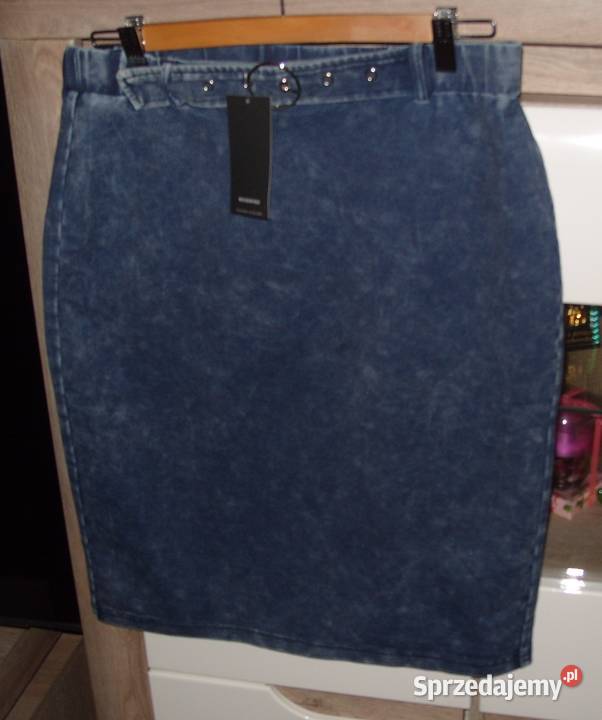 Sspódniczka ala jeans z paseczkiem Reservedr LXL