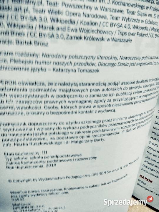 Polski 12 linia 2 operon rozszerzenie podręcznik Warszawa