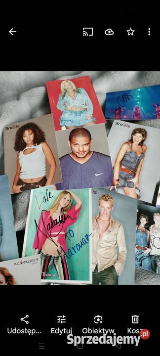 Grupy muzyczne zestaw kart autografy różne