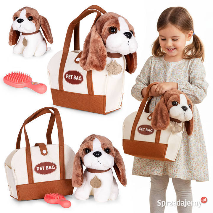 Pluszowy piesek w torebce beagle maskotka Smogorzów