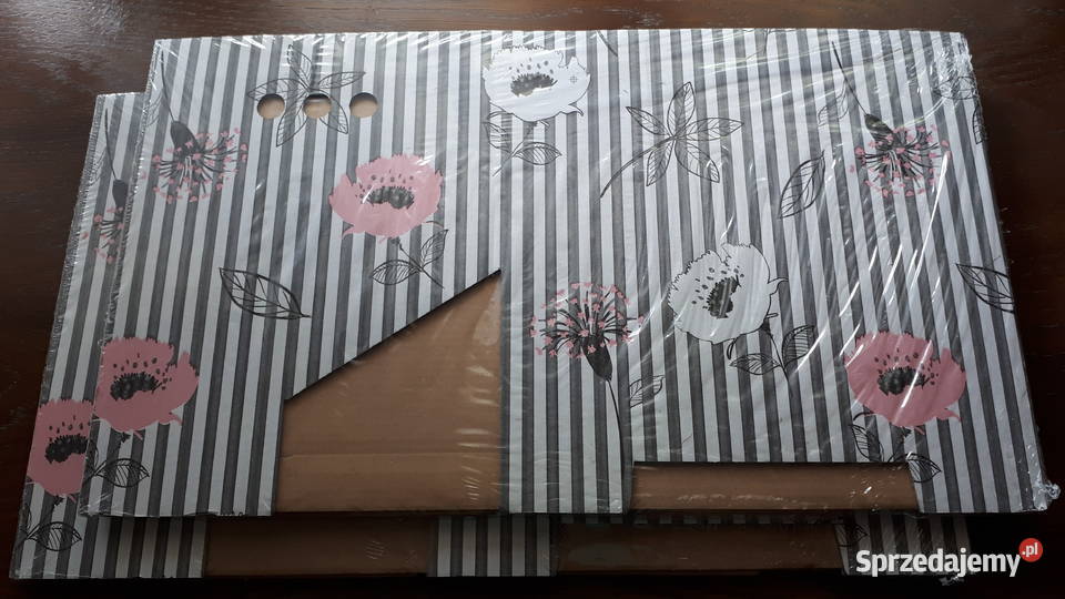 Pudełka tekturowe A4 2 x 2 sztuki różowe kwiaty