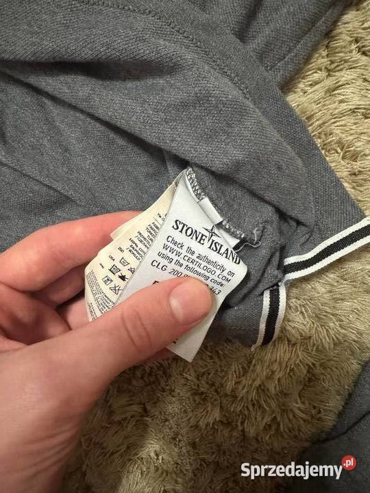 Stone Island Grey Longsleeved Polo Shirt Bielany