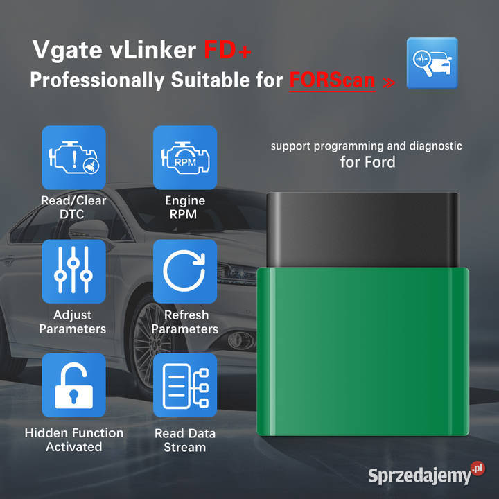 Tester błędów OBD Vgate vLinker MS AndroidIOS sprzedam