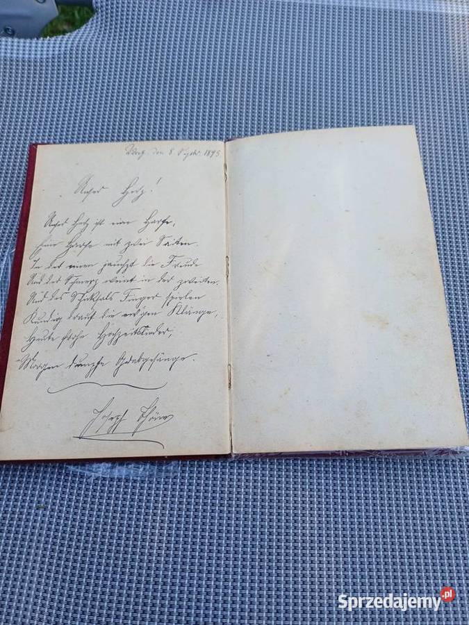Tytuł
Stary niemiecki pamiętnik Poesiealbum Pozostałe Radomsko sprzedam