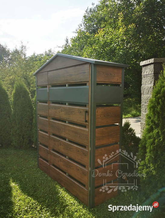 Wiata śmietnikowa dwuspad 13x05m antracyt z Domki narzędziowe
