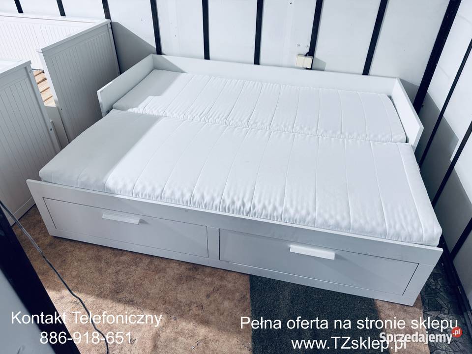 IKEA BRIMNES Łóżko Leżanka z 2 szufladami 2 śląskie Rybnik sprzedam