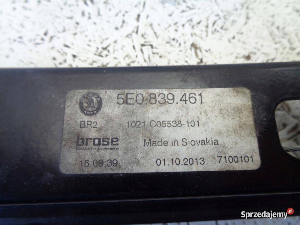 PODNOŚNIK SZYBY LEWY TYŁ SKODA OCTAVIA III KOMBI Skarżysko-Kamienna