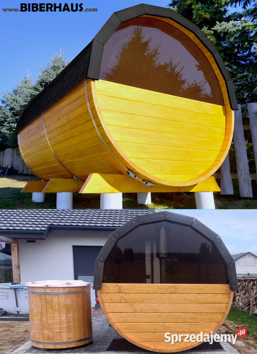 SAUNA Ogrodowa 300 OKNO 50 Beczka 500L Akcesoria małopolskie