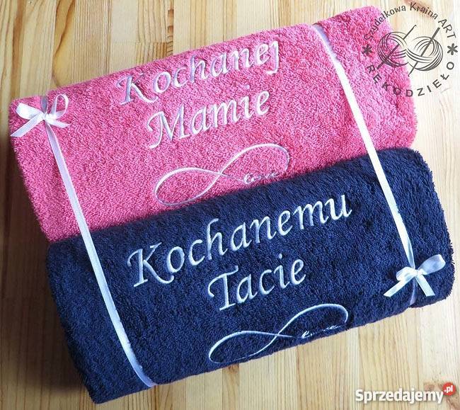 DUŻY ręcznik z HAFTEM prezent DZIEŃ MATKI OJCA Toruń