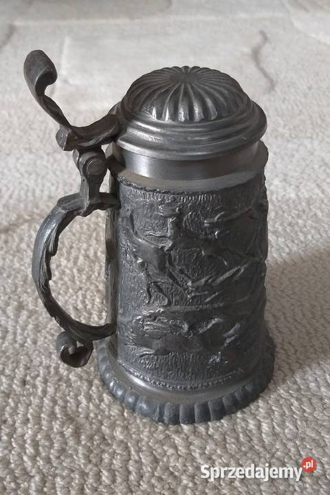 Cynowy kufel myśliwski Dekoracje i ozdoby sprzedam