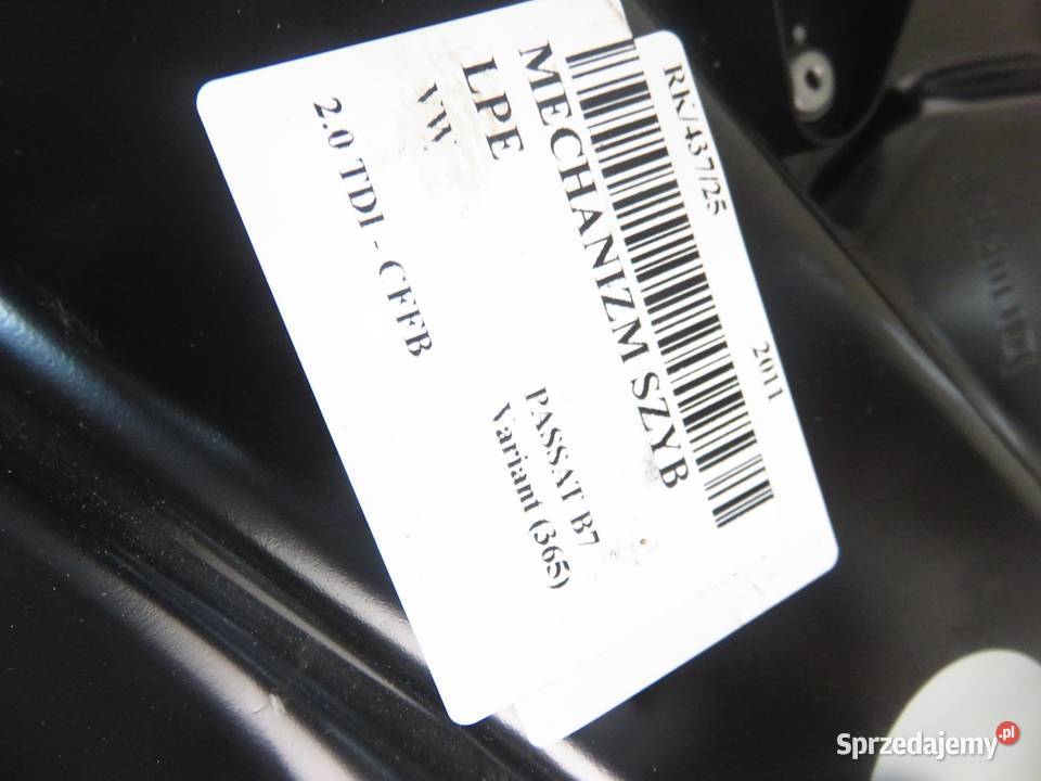 PODNOŚNIK SZYBY LEWY PRZEDNI VW PASSAT B7 małopolskie