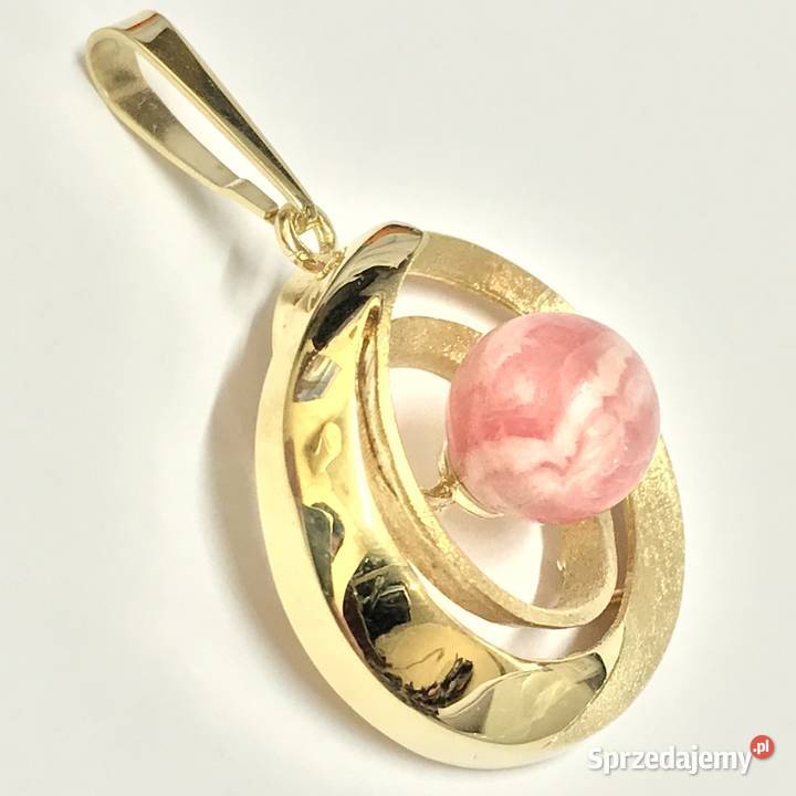 Złoty WISIOREK zawieszka 585 14K cudowny KAMIEŃ Warszawa