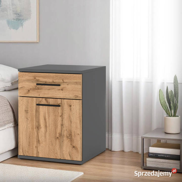Szafka Nocna Drewniana 1 Szuflada Stolik Nocne