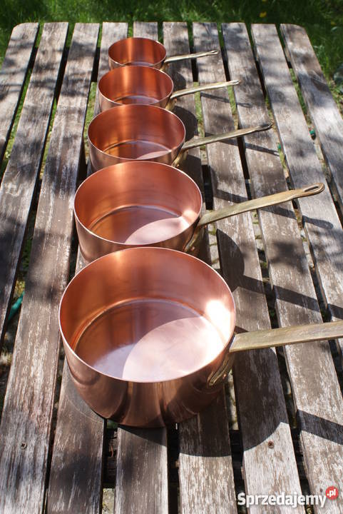 Garnki rondle miedziane grube dno 5 Warszawa sprzedam