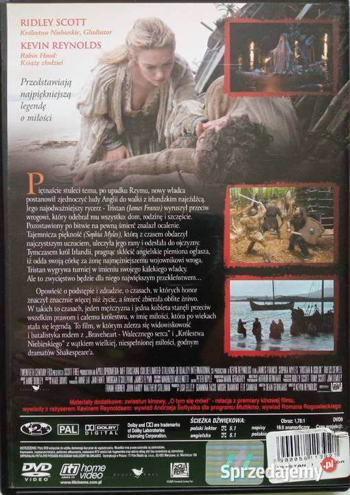 Tristan i Izolda DVD James Franco, Henry Cavill Łódź Sprzedajemy.pl