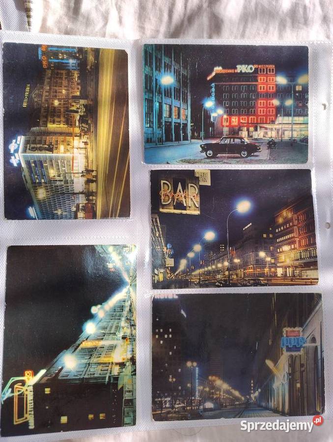 Pocztówki Warszawa Nocą 20 sztuk Zabrze