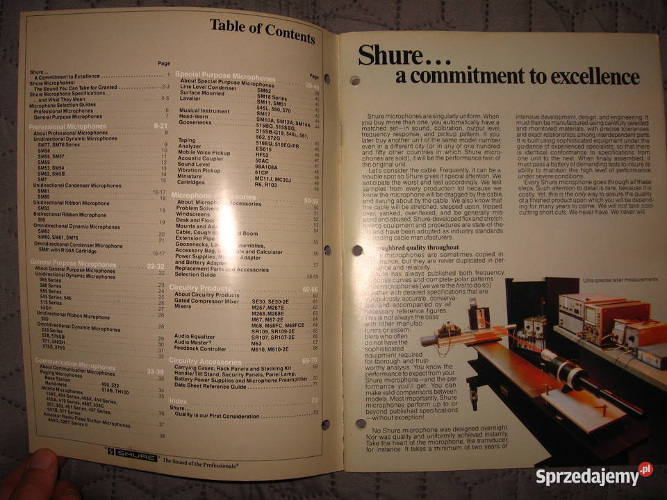 SHURE Microphone and Circuitry Products 1981 Kępice