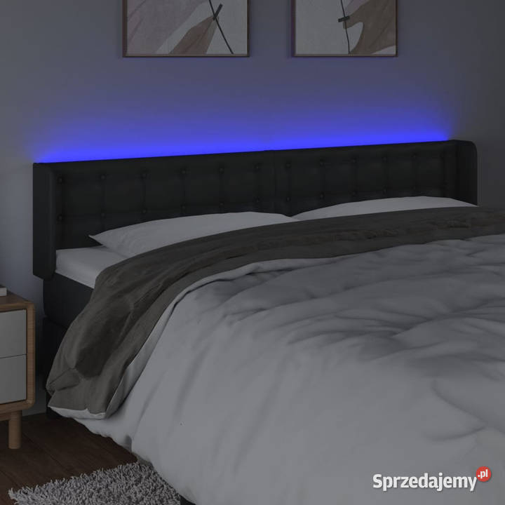 Zagłówek do łóżka z LED czarny 163x16x7888 Warszawa sprzedam
