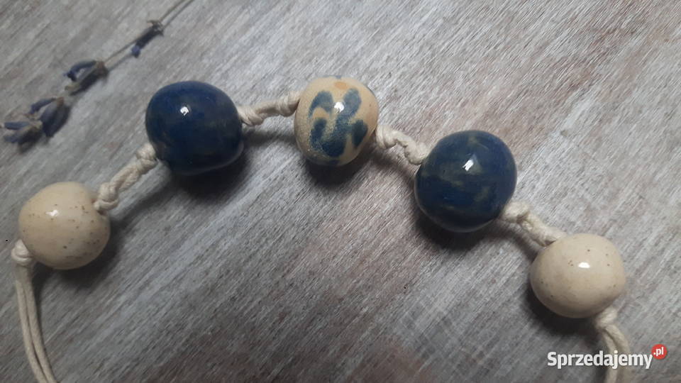 Naszyjnik ceramiczny ręcznie wykonany Otwock sprzedam