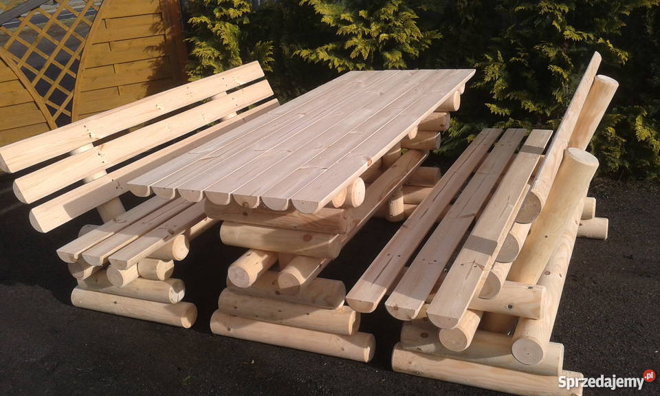 Meble ogrodowe barowe drewniane z Chojnice sprzedam