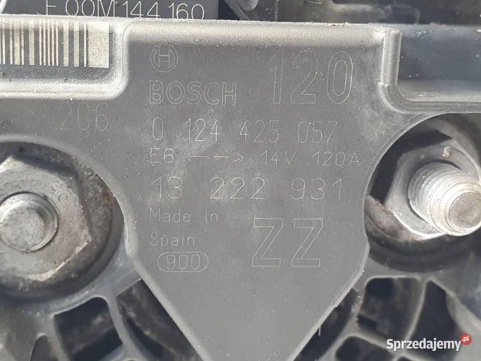 ALTERNATOR Opel Astra III H 14 16V 0124425057 lubelskie Chełm sprzedam
