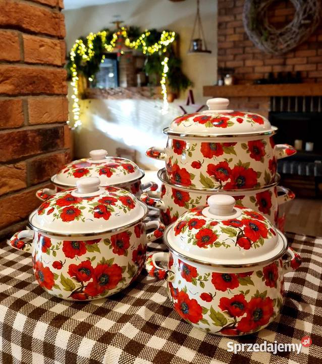 Zestaw garnków emaliowanych duże pojemności Piotrków Trybunalski
