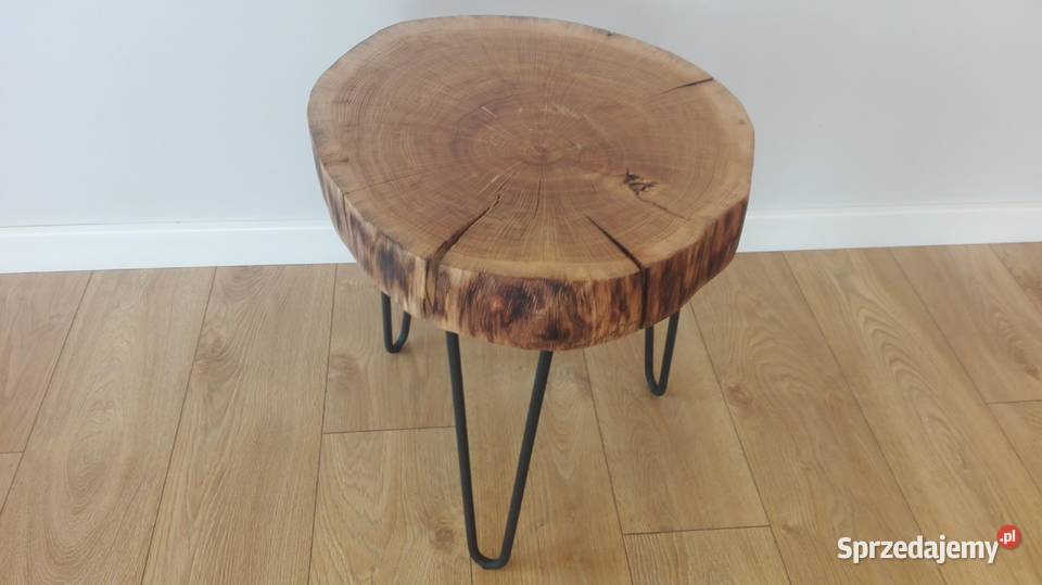 Stolik kawowy dąb loft industrial hairpin legs dolnośląskie Wrocław