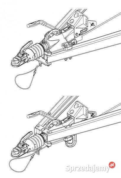 Zaczep z hamulcem najazdowym V KFG35D 203090001 Części i osprzęt rolniczy Kamionna sprzedam