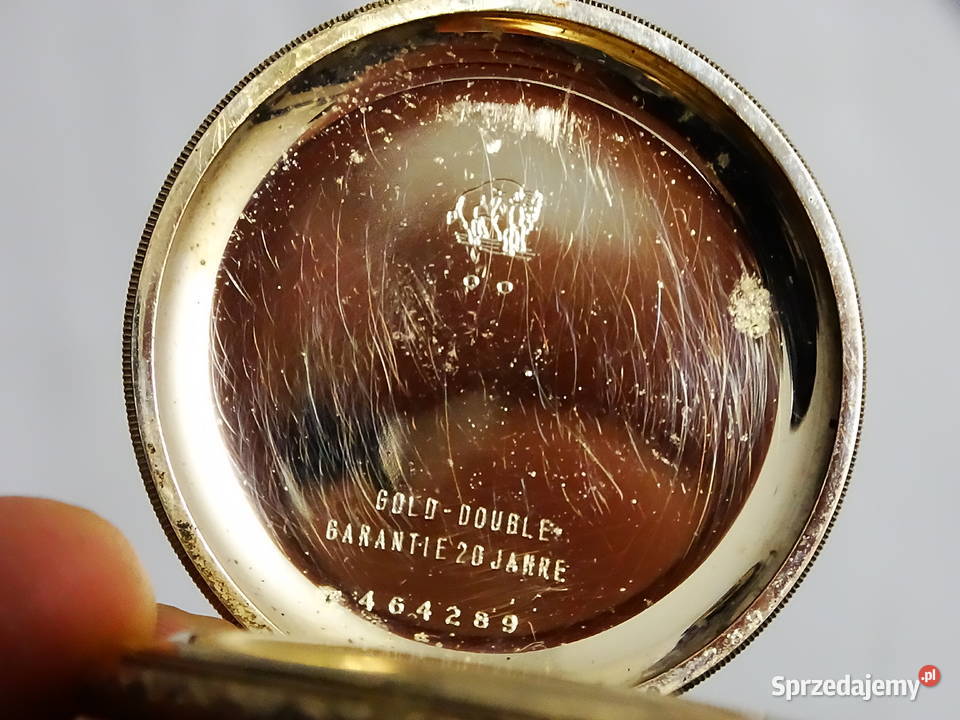 Zegarek kieszonkowy 1927 mechaniczny Gold Double Antyki Antyki, Sztuka, Kolekcje Biłgoraj