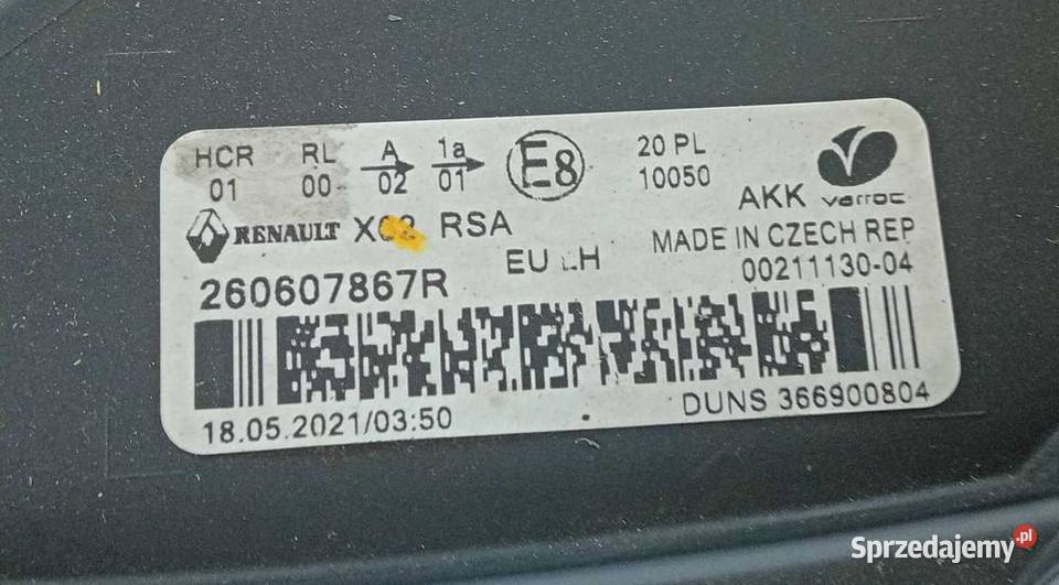 Renault Master IV Led reflektor lampa lewy przód Przeźmierowo sprzedam