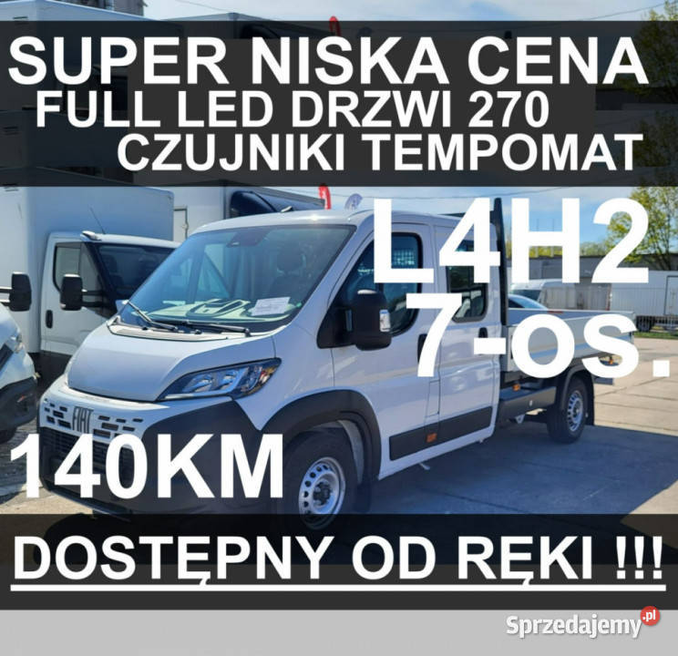 Fiat Ducato L4H2 7os Full Led Kamera Drzwi 270 reflektory ksenonowe