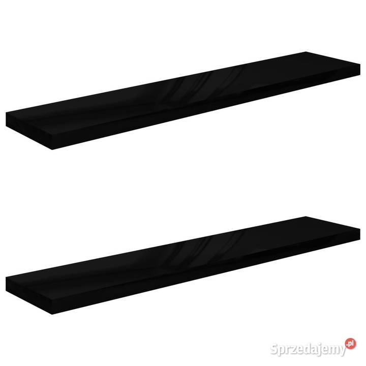 Półki ścienne 2 wysoki połysk czarne 120x235x38 mazowieckie sprzedam