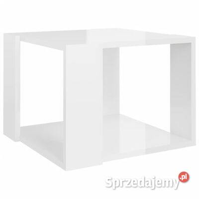 vidaXL Stolik kawowy biały z połyskiem 40x40x30 Warszawa