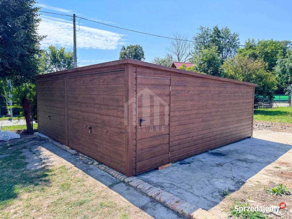Garaż blaszany 6x5m 2x brama uchylna drzwi 342zł/m2 kujawsko-pomorskie Inowrocław