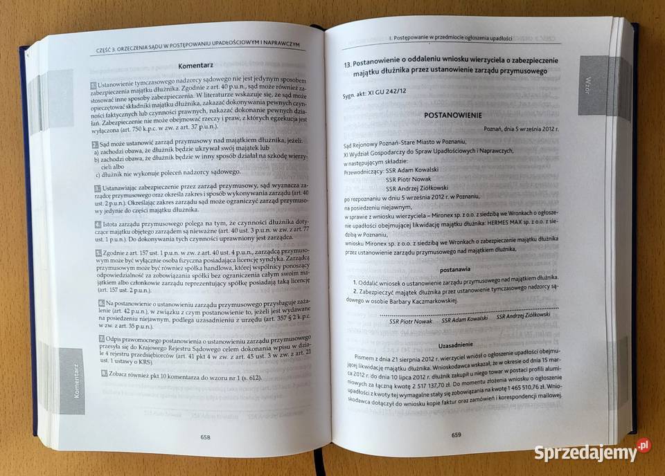 Wzory pism i orzeczeń Upadłość i Naprawcze