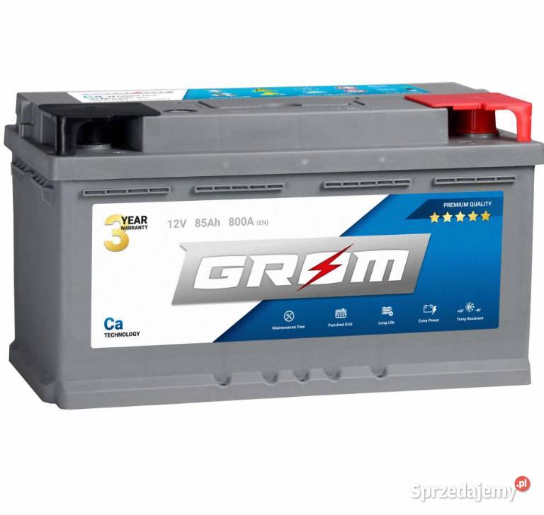 Akumulator GROM Premium 85Ah 800A EN DTR niski Starogard Gdański