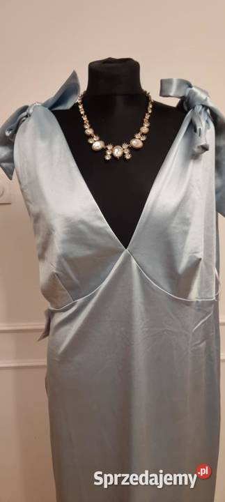 Sprzedam błękitną sukienkę 4648 Spódnice i sukienki