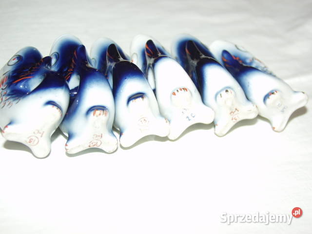 Kieliszki metalowe Rybki czasy PRLu