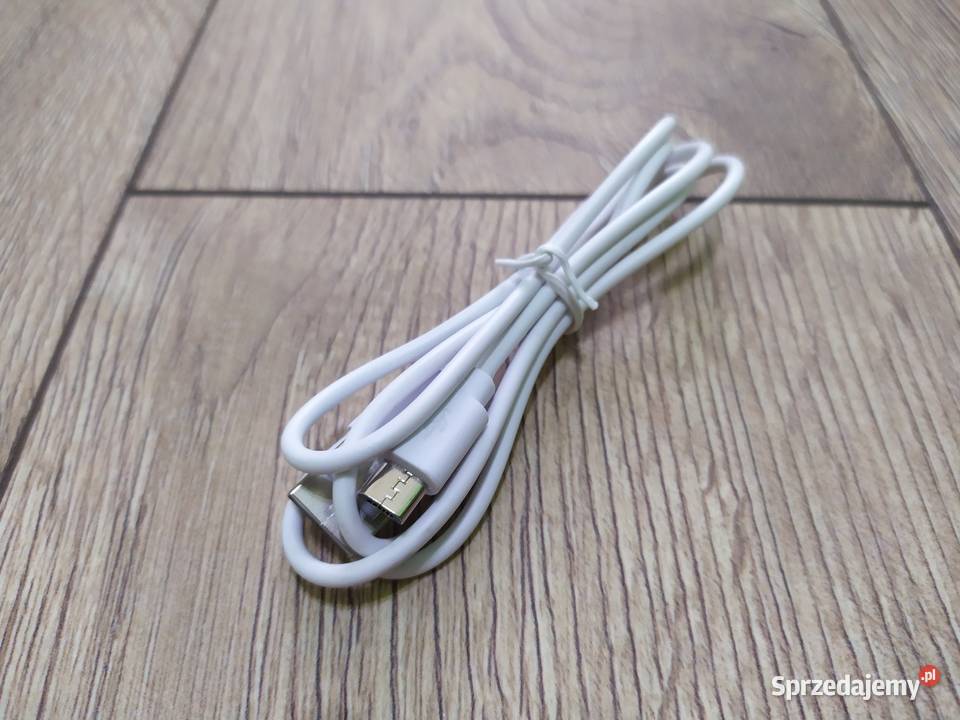 Przewód kabel USB microUSB biały 1 metr