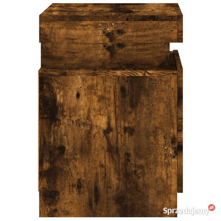 Szafki nocne z LED 2 przydymiony dąb 35x39x55 Warszawa