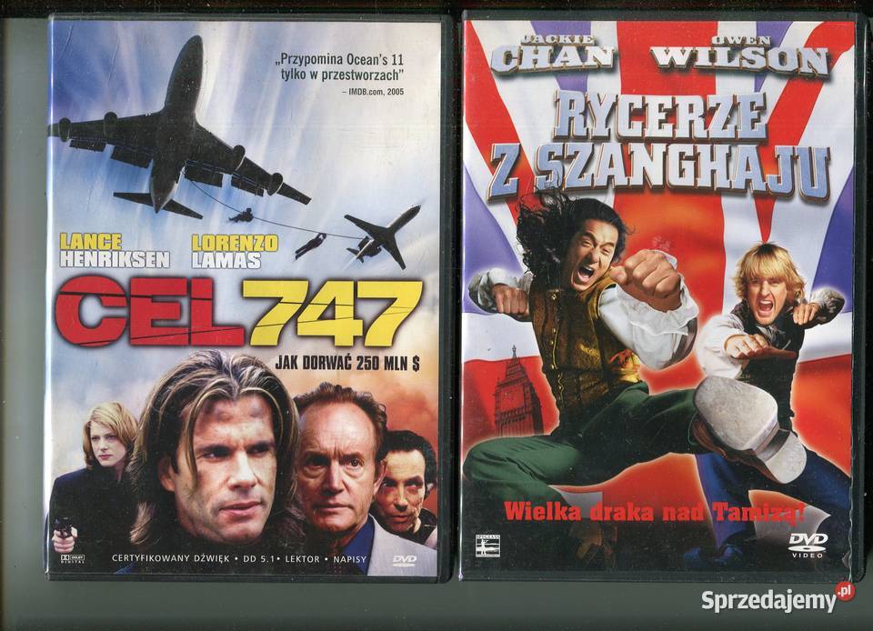 Rycerze z Szanghaju Cel 747 filmy DVD Szczecin