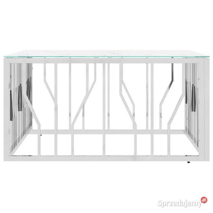 Stolik kawowy srebrny 80x80x40 stal nierdzewna i mazowieckie