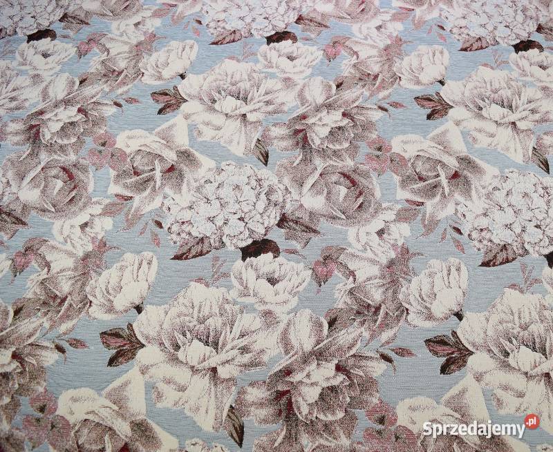 Flores tkanina tapicerska z pięknym wzorem róż Warszawa