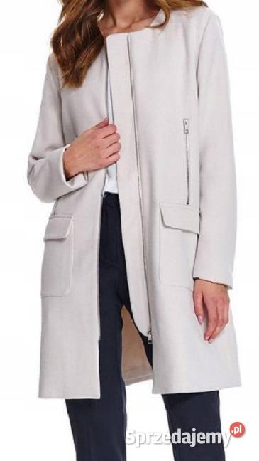 Płaszcz przejściowy w kolorze beżowym marki Top wielkopolskie Wieleń sprzedam